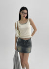[MADE] Dobil Stripe Denim Miniskirt