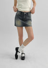 [MADE] Dobil Stripe Denim Miniskirt