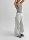 Longnut Semi Balloon Wide Cotton Pants