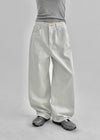 Longnut Semi Balloon Wide Cotton Pants