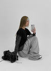 Nanaring Banding Layered Skirt Pants