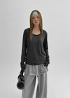 Nanaring Banding Layered Skirt Pants