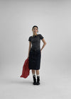 Stolit Raw Denim Midi Skirt