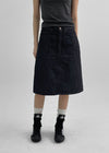 Stolit Raw Denim Midi Skirt