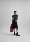 Stolit Raw Denim Midi Skirt