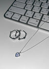 (SILVER 925) Nerit Heart Stone Necklace