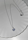 (SILVER 925) Nerit Heart Stone Necklace