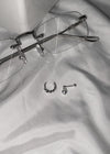 (SILVER 925) Lucite Chain Ear Cuff