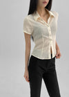 [MADE] Elsop Burton Pleats Blouse (Short-Sleeved ver.)