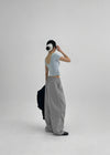 (UNISEX) Missme String Banding Wide Pants