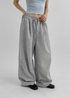 (UNISEX) Missme String Banding Wide Pants