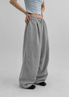 (UNISEX) Missme String Banding Wide Pants