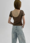 [MADE] Easy Backless Short Sleeve T-shirt With Cap