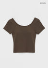 [MADE] Easy Backless Short Sleeve T-shirt With Cap