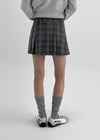 [MADE] Delo Check Pleated Mini Skirt Pants