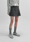 [MADE] Delo Check Pleated Mini Skirt Pants
