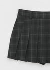 [MADE] Delo Check Pleated Mini Skirt Pants