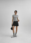 [MADE] Delo Check Pleated Mini Skirt Pants