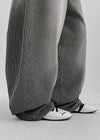 (UNISEX) Montton Stripe Wide Denim Balloon Pants