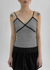 Verner Stripe Lace Strap Sleeveless