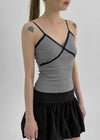 Verner Stripe Lace Strap Sleeveless