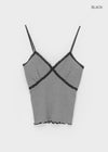 Verner Stripe Lace Strap Sleeveless