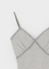 Verner Stripe Lace Strap Sleeveless