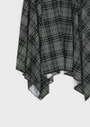 Homefing Check Unbalance Banding Midi Skirt