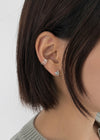 (SILVER 925)Silat Square Earrings