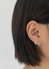 (SILVER 925)Peace Minimal Ring Earrings