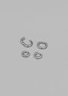 (SILVER 925)Peace Minimal Ring Earrings