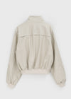 Dupen Eyelet High-Neck Leather Jacket