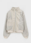 Dupen Eyelet High-Neck Leather Jacket
