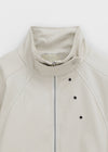 Dupen Eyelet High-Neck Leather Jacket