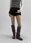 Tycoon Buckle Warmer Leather Long Boots