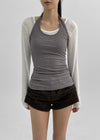 Romit Stripe Holter-Neck Sleeveless