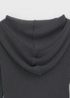 [MADE] Sienne V-neck Hooded Knit Zip-Up