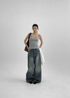 Penilla two-way wide denim pants