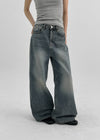 Penilla two-way wide denim pants