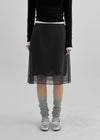 Blano Chiffon Midi Skirt