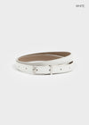 Tutil Square Slim Leather Belt