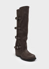 Tycoon Buckle Warmer Leather Long Boots