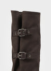 Tycoon Buckle Warmer Leather Long Boots