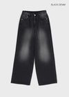 Penilla two-way wide denim pants