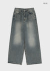 Penilla two-way wide denim pants