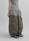 (UNISEX) Banten Banding Wide Balloon Cargo Pants
