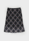 Wigento Check Chiffon Midi Skirt