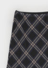 Wigento Check Chiffon Midi Skirt