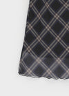 Wigento Check Chiffon Midi Skirt