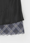 Wigento Check Chiffon Midi Skirt